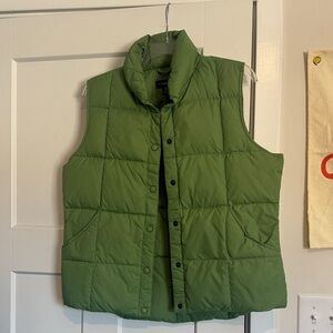 Lands' End Olive Puffer Vest